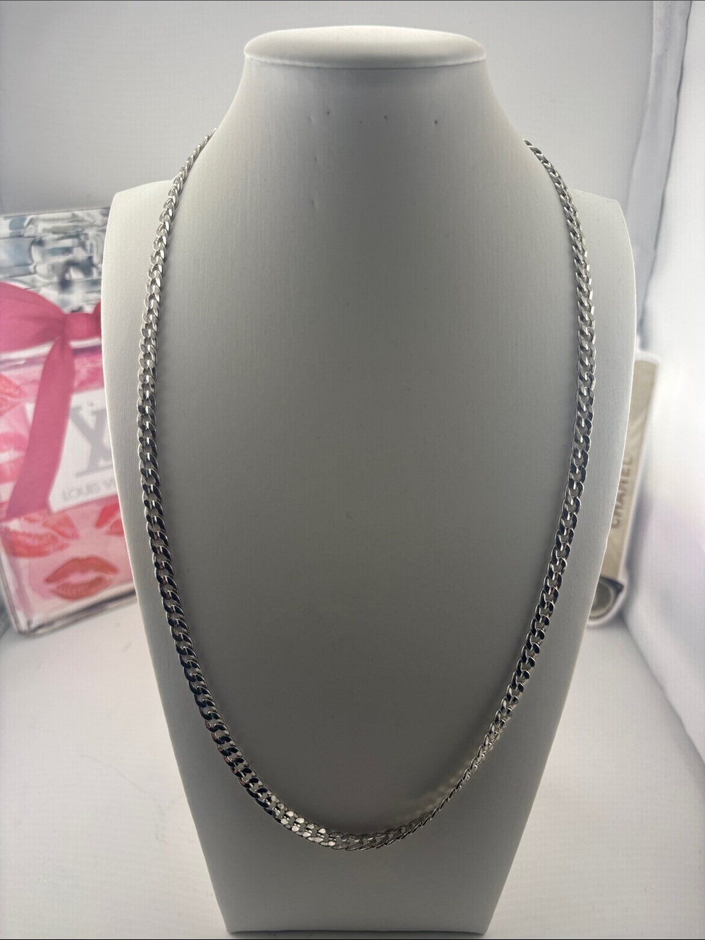 Sterling Silver Cuban Link Chain Necklace - Silver